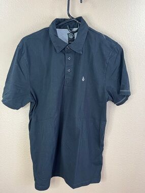Volcom Men's Black Polo with Subtle Logo